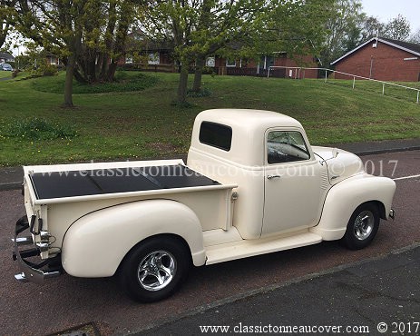 Hard tonneau cover for the 1947-53 Chevy truck.