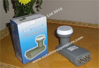Icecrypt 0.1dB LNB quad boxed