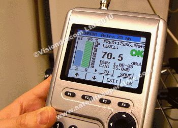 Satcatcher satellite meter spectrum