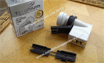 quatro 0.1dB Titanium mini dish LNB