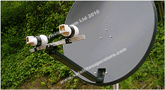 2 satellite fixed dishes