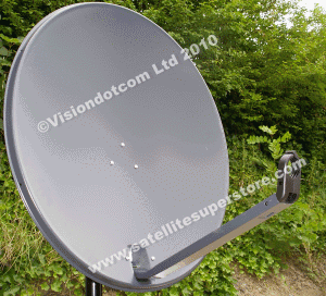 Triax dish against sky