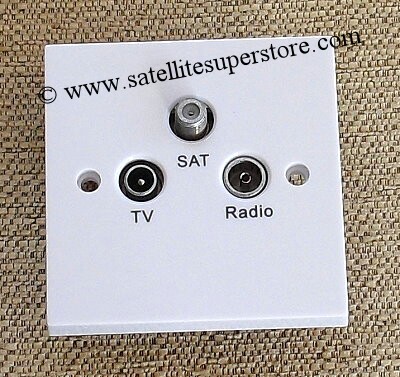 UHF and Satellite outlet plate
