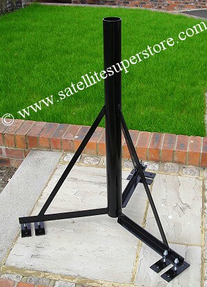 76mm, 1.0m high ground stand with 6 feet. 3 of the feet are optional.