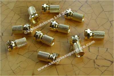 Twist On gold F Connectors