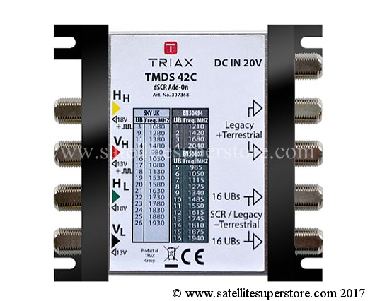 Triax Sky Q dSCR interface.